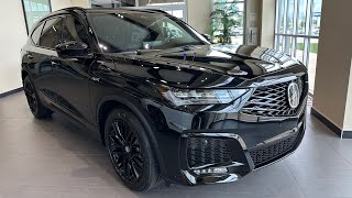 Majestic Black 2025 Acura MDX ASpec Advance Walkaround [upl. by Etnecniv644]