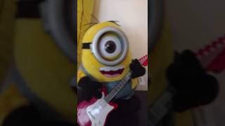 MINION BANANA ROCK N ROLL STUART DANCE PARTY WITH GIANT BANANAS PLUSH STUFFED ANIMAL TEDDY BEAR SHOW [upl. by Reisfield]