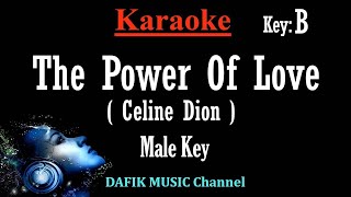 The Power Of Love Karaoke Celine Dion Male key B [upl. by Berri]