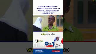 FSHS Beneficiary Expresses Gratitude to Akufo AddoBawumia Government [upl. by Aniahs]