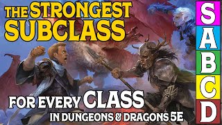 The Strongest Subclasses for Every Class in Dungeons and Dragons 5e [upl. by Alfie]