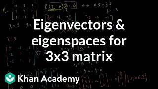 Eigenvectors and eigenspaces for a 3x3 matrix  Linear Algebra  Khan Academy [upl. by Letsirc627]