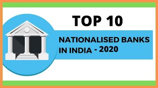 Nationalized Banks List of top 10 Government Banks in India 2020  Public Sector Banks PSU [upl. by Nuy]