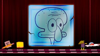 Squidward Game 5 Glass Stepping Stones  Squid Game Animation [upl. by Arahc14]