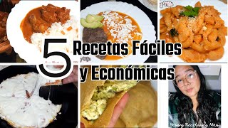 ✅5 Recetas Fáciles y Económicas Maratón de Menú Semanal🥩🍳🍅🌽🧀🍝 parati fyp like viral [upl. by Kentiga]