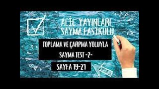 ACİL MATEMATİK SAYMA FASİKÜLÜ  Toplama ve Çarpma Yoluyla Sayma Test 2 [upl. by Picker721]