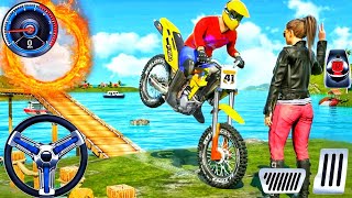 Bike Stunt 3D Game New Bike Stunt Driving 3D Simulator Game Bike Game Android Gameplay [upl. by Eednim]