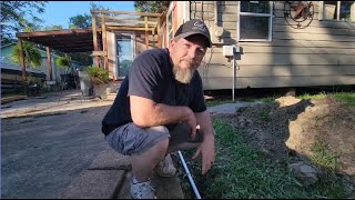 DIY Air Conditioner Condensation Drainage Fix had to be done before we built our porch steps [upl. by Eatnuahs353]