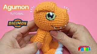 AGUMON quotDigimonquot Tutorial Amigurumi Patrón en Video EspañolIngles [upl. by Attenat310]