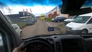 POV Driving Mercedes Sprinter Netherlands 4K 60fps RelaxingRelaxation Hollanda transportnakliyat [upl. by Matrona]