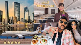 Flying Luxurious Etihad Airways  Dubai to Kolkata World’s Best Airline Unlimited food amp Beverages [upl. by Lemrej]