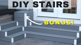 DIY Composite Decking Stairs The Cheap amp Easy Way [upl. by Dorehs972]