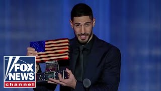 Enes Kanter Freedom receives Patriot Award [upl. by Rhtaeh782]