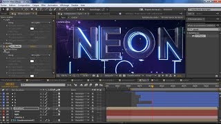 TUTO After Effects  création dun texte 3D en néon [upl. by Oler409]