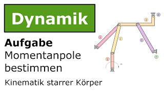 ⚙️ Momentanpole bestimmen 1 Technische Mechanik Dynamik Kinematik [upl. by Narrad]