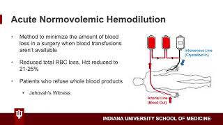 Acute Normovolemic Hemodilution by Dash Pierce MD Candidate Class of 2023 [upl. by Ehsiom]