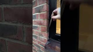 Silicone Sealant Application On External Window construction sealant siliconesealant howto [upl. by Africah]