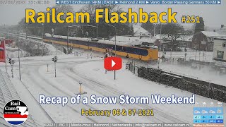 Railcam Flashback 251 Snow Storm Darcy [upl. by Aicitan]