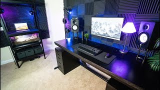 Best Desk Setup Tour  IKEA HACK MINIMAL MODERN CLEAN [upl. by Juetta]