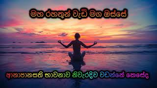 ආනාපානසති භාවනාව නිවැරදිව වඩන්නේ කෙසේද Maha Rahathun Wadi Maga Osse [upl. by Rabassa21]