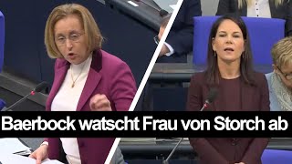 Frau von Storch kann nicht richtig lesen Baerbock watscht sie ab [upl. by Suqram]