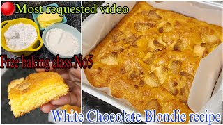 White chocolate blondie recipe epadi seithu paarungaMost requested recipeFree baking class No5 [upl. by Atinele]