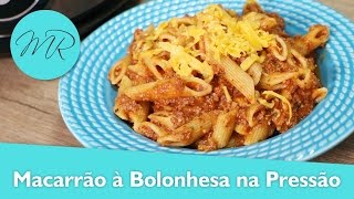 Macarrão à Bolonhesa Express na Panela de Pressão Elétrica  Receitas na Pressão [upl. by Haneeja]