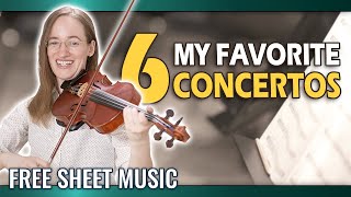 6 Awesome Intermediate Violin Concertos  Free Sheet Music [upl. by Tuneberg]