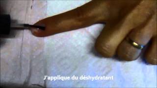 ongle en gel quotétape 1 préparation de longle découpe et pose dun chablonquot [upl. by Charlotte]