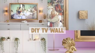 DIY TV WALL FROM START TO FINISH [upl. by Leotie]