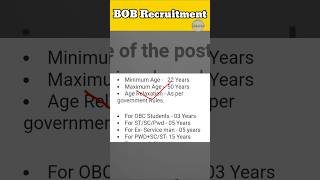 BOB recruitment 2024shortsnewvacancybobvacancy [upl. by Hekker878]