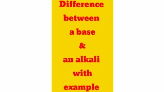 Base and alkali difference with examplesAcids bases and saltsClass 10 shorts base alkali [upl. by Shatzer439]