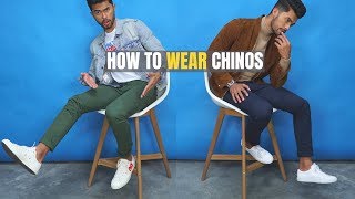 The 5 MOST STYLISH Ways To Wear Chinos  How to Wear Chinos For Guys [upl. by Lydie]