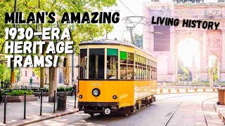 The Worlds OLDEST Trams Riding Milans AMAZING Vintage Route 1 Trams [upl. by Elehcin]