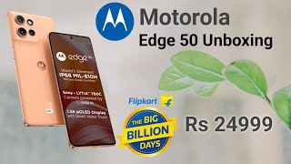 MOTOROLA Edge 50 Peach Fuzz 256 GB unboxing review motorola [upl. by Driscoll]