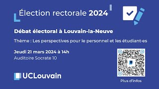 Election rectorale 2024  débat sur les perspectives pour le personnel et les étudiant·es [upl. by Editha]