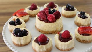 Mini Cheesecakes Recipe  How to Make Mini Cheesecakes [upl. by Marge]