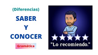 ✅SABER y CONOCER en Español✅ Diferencias Nivel Básico 💯Aprender Español💯 Gramática [upl. by Naleag]