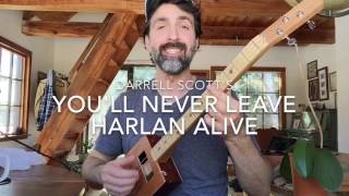 Youll Never Leave Harlan Alive 1 finger cigar box guitar lesson [upl. by Ahsimet]