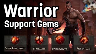 Poe 2 Warrior Support Gems [upl. by Desdee]