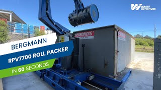 Bulky Waste Compactor for Warehouses  Bergmann Roll Packer [upl. by Britton490]