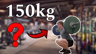 150kg330lb Atg Squat  New Squat Goal [upl. by Valma]