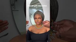 Easy Aso ebi gele styles wedding gelenggeleng bride lovestory [upl. by Alonzo]