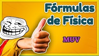 Fórmulas de Física MUV  TUDO que você precisa lembrar para tirar um notão na prova [upl. by Charlean]