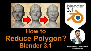 How to reduce polygon  Decimate tutorial  Blender 31 Tutorial [upl. by Arednaxela]