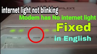 How I fix internet light not blinking in English [upl. by Ashman]