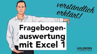 048 Fragenbogenauswertung mit Excel  Teil 1  Abfrage und Umfrage mit Excel Tipp Tutorial [upl. by Marder137]