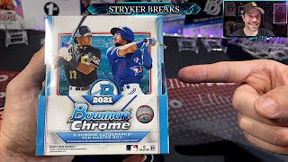 NEW RELEASE 2021 Bowman CHROME Hobby Box [upl. by Akamahs]