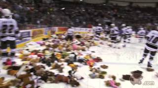 Hershey Bears TEDDY BEAR TOSS 120714 [upl. by Anifad]