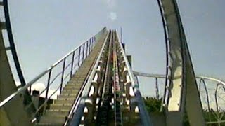 【4K60P】1988 よみうりランド ジェットコースター 「ループコースター・MOMOnGA」  Loop coaster MOMOnGA at Tokyo Yomiuri Land [upl. by Ula]